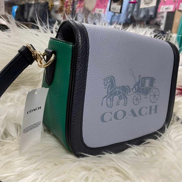 Coach Saddle In Colorblock With Horse And Carriage - Picture 5 of 6